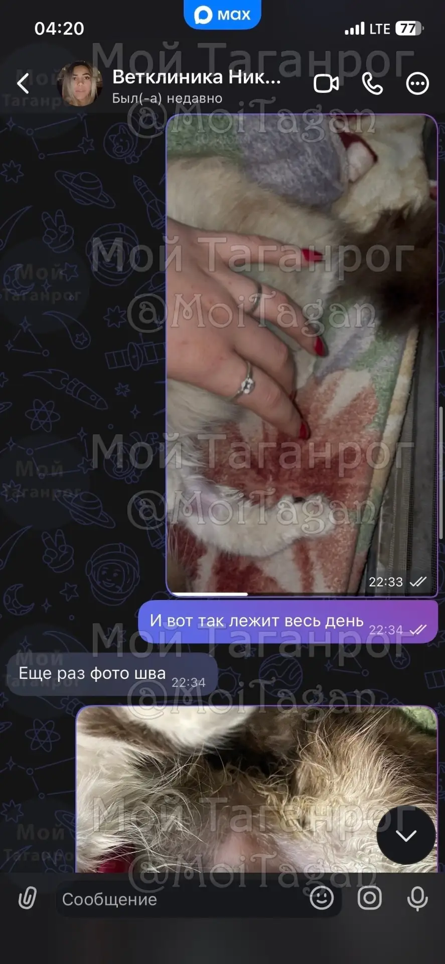 Изображение из сообщения канала