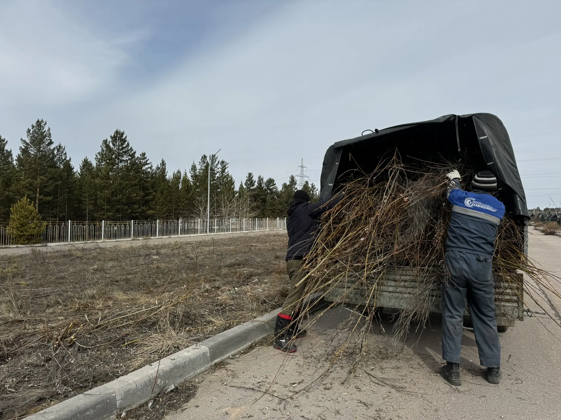 Сотрудники МАУ «Специализированная служба» ежедневно проводят уборку территорий, поддерживая чистоту и благоустройство.