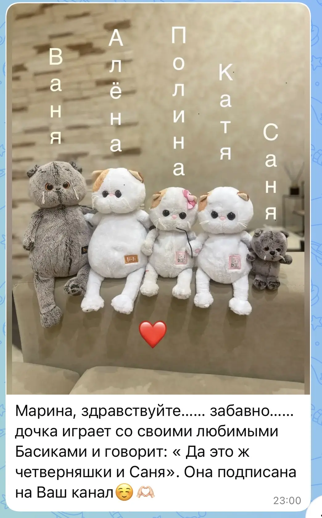 Изображение из сообщения канала