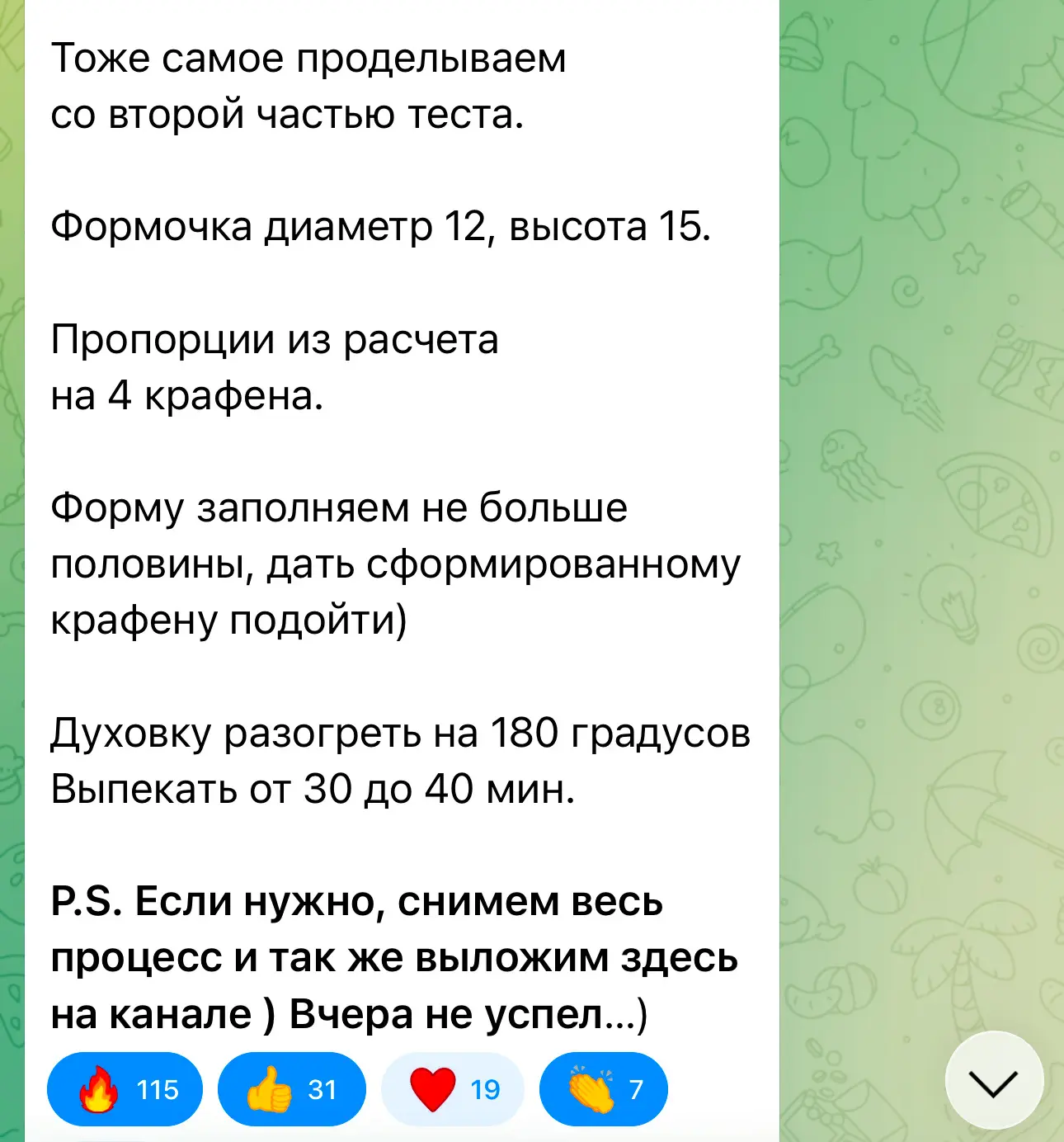 Изображение из сообщения канала
