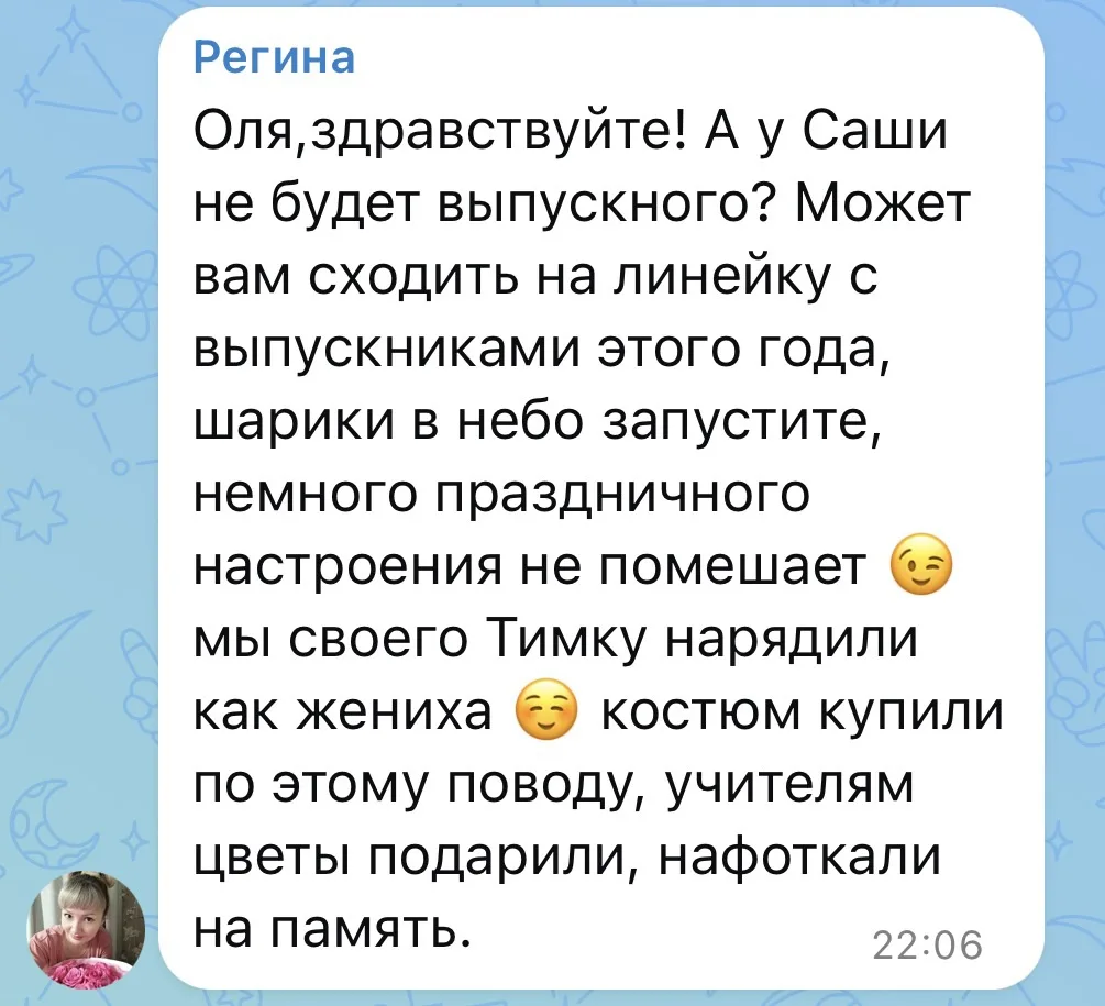 Изображение из сообщения канала