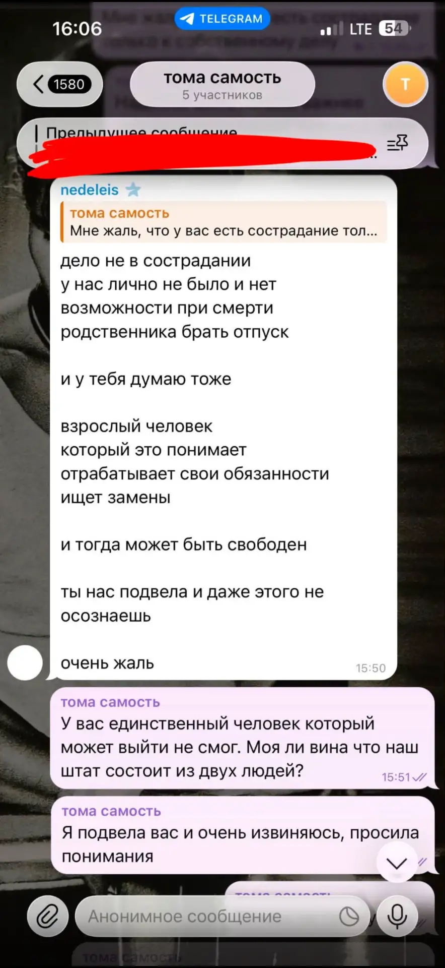 Изображение из сообщения канала