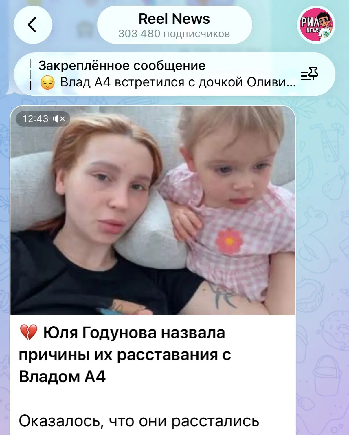 Изображение из сообщения канала