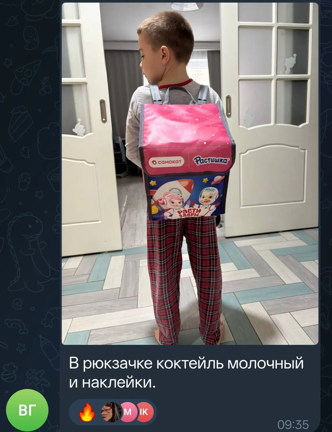 Изображение из сообщения канала