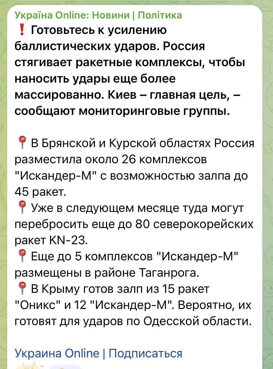 Изображение из сообщения канала