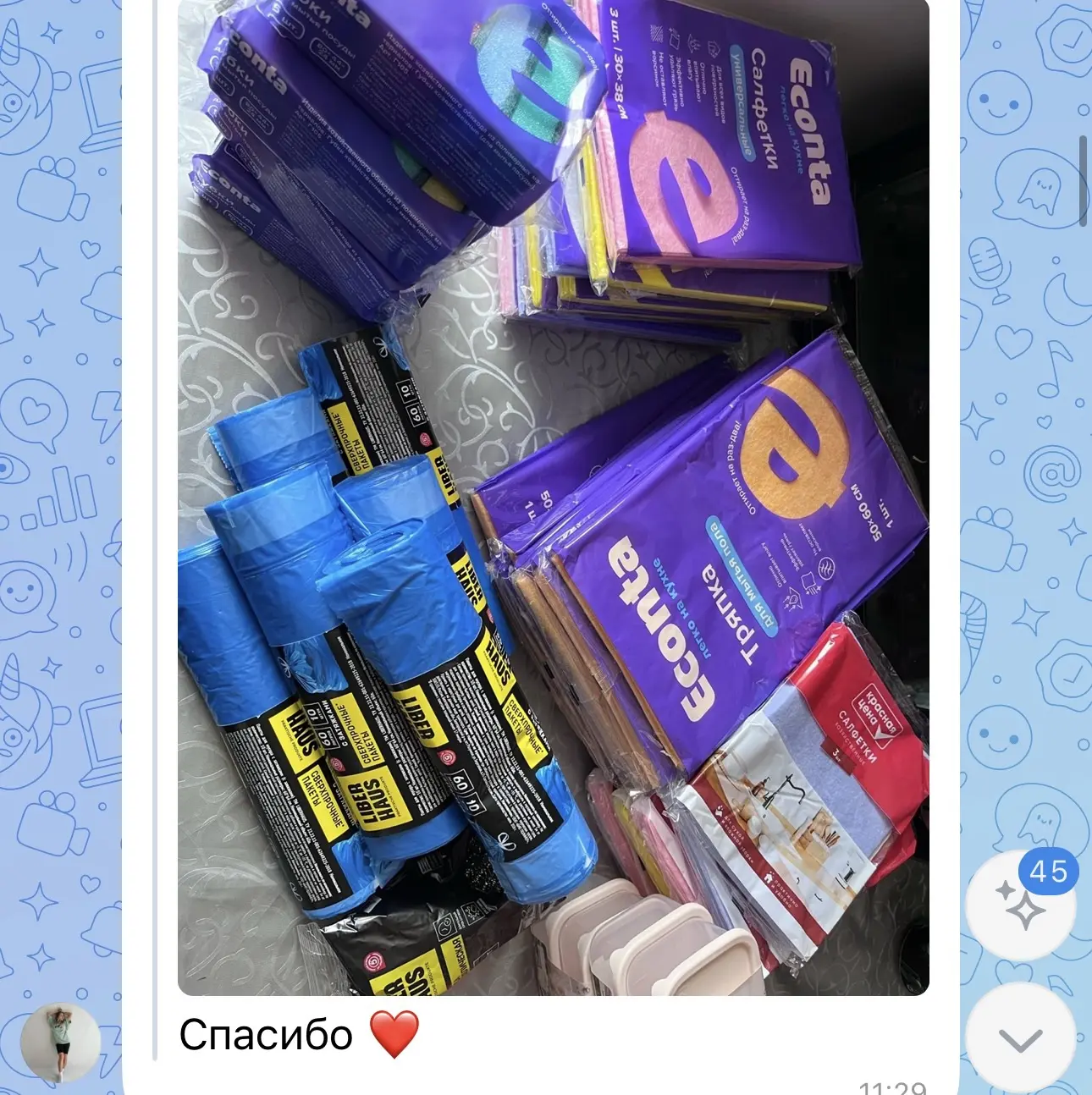 Изображение из сообщения канала