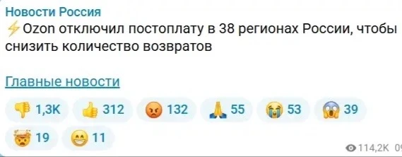 Изображение из сообщения канала