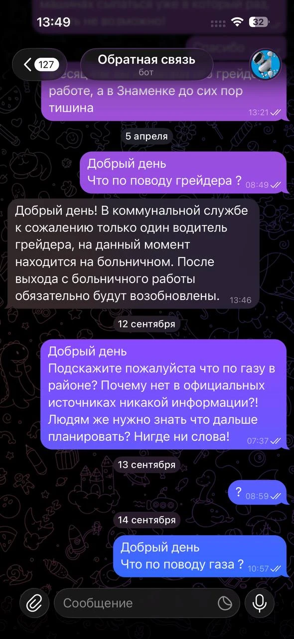 Изображение из сообщения канала