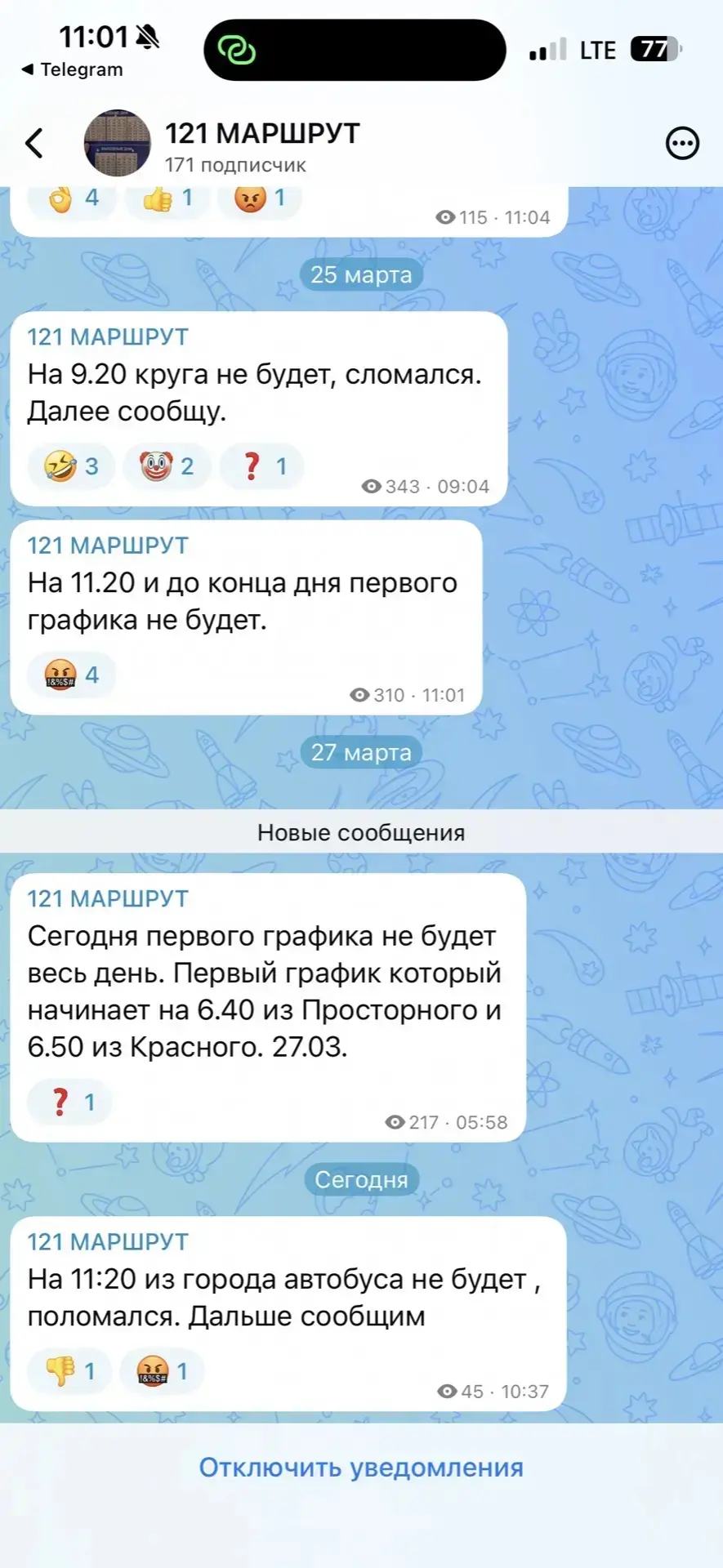 Изображение из сообщения канала