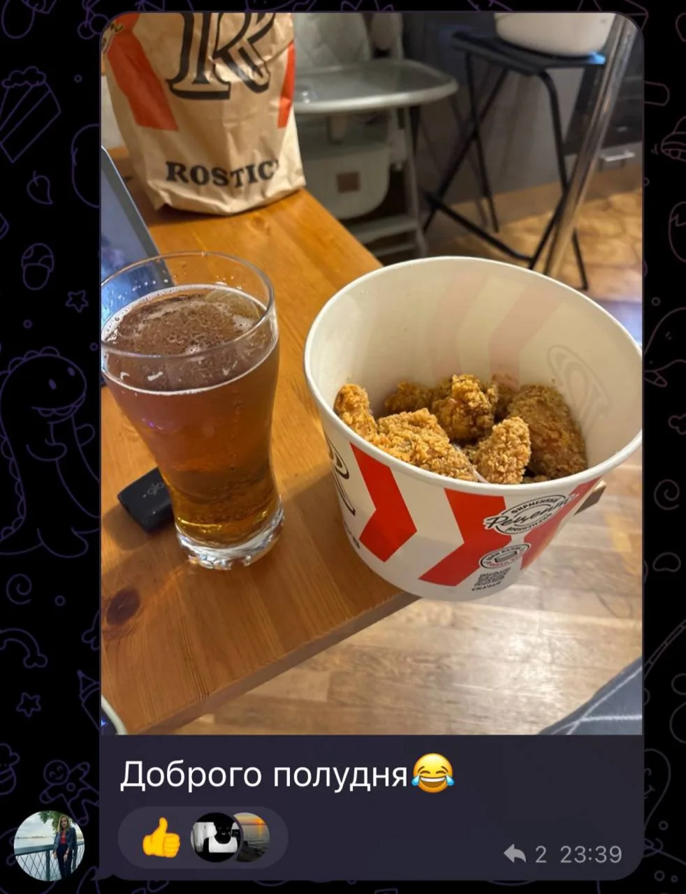 Изображение из сообщения канала