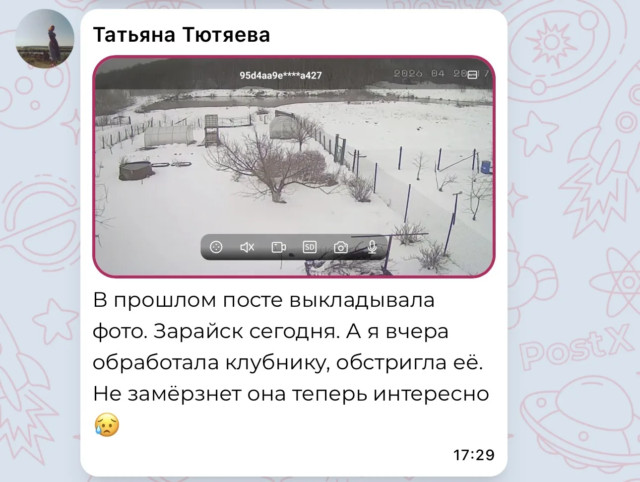 Изображение из сообщения канала