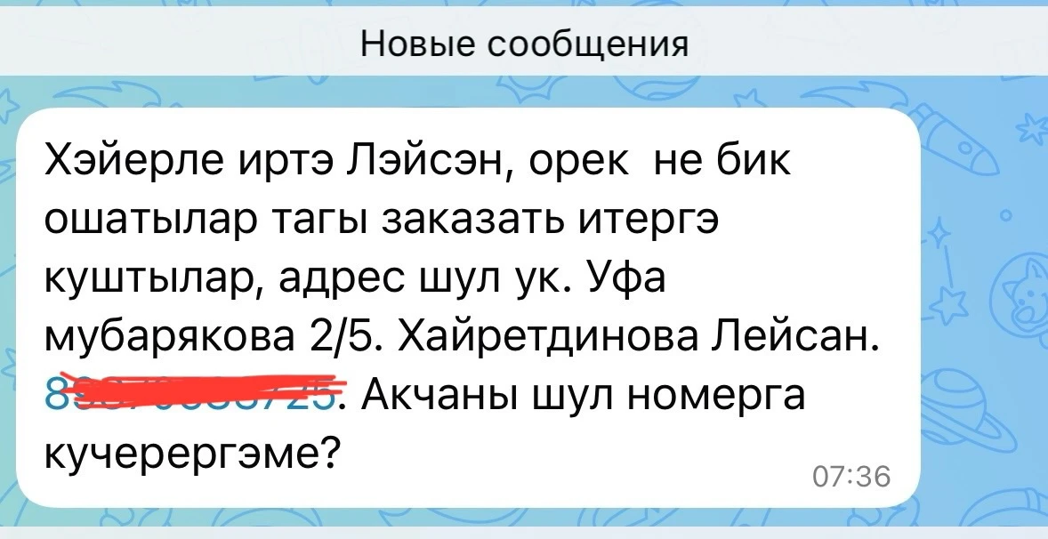 Изображение из сообщения канала