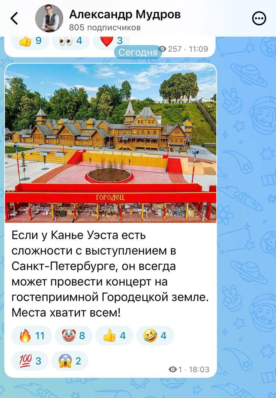 Изображение из сообщения канала