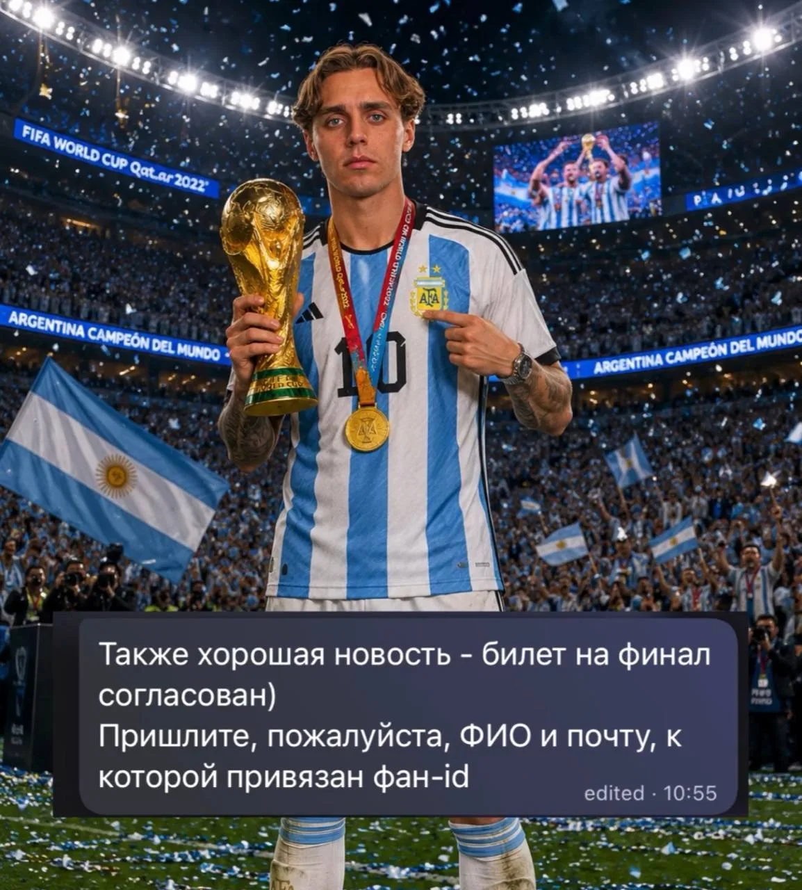 Изображение из сообщения канала