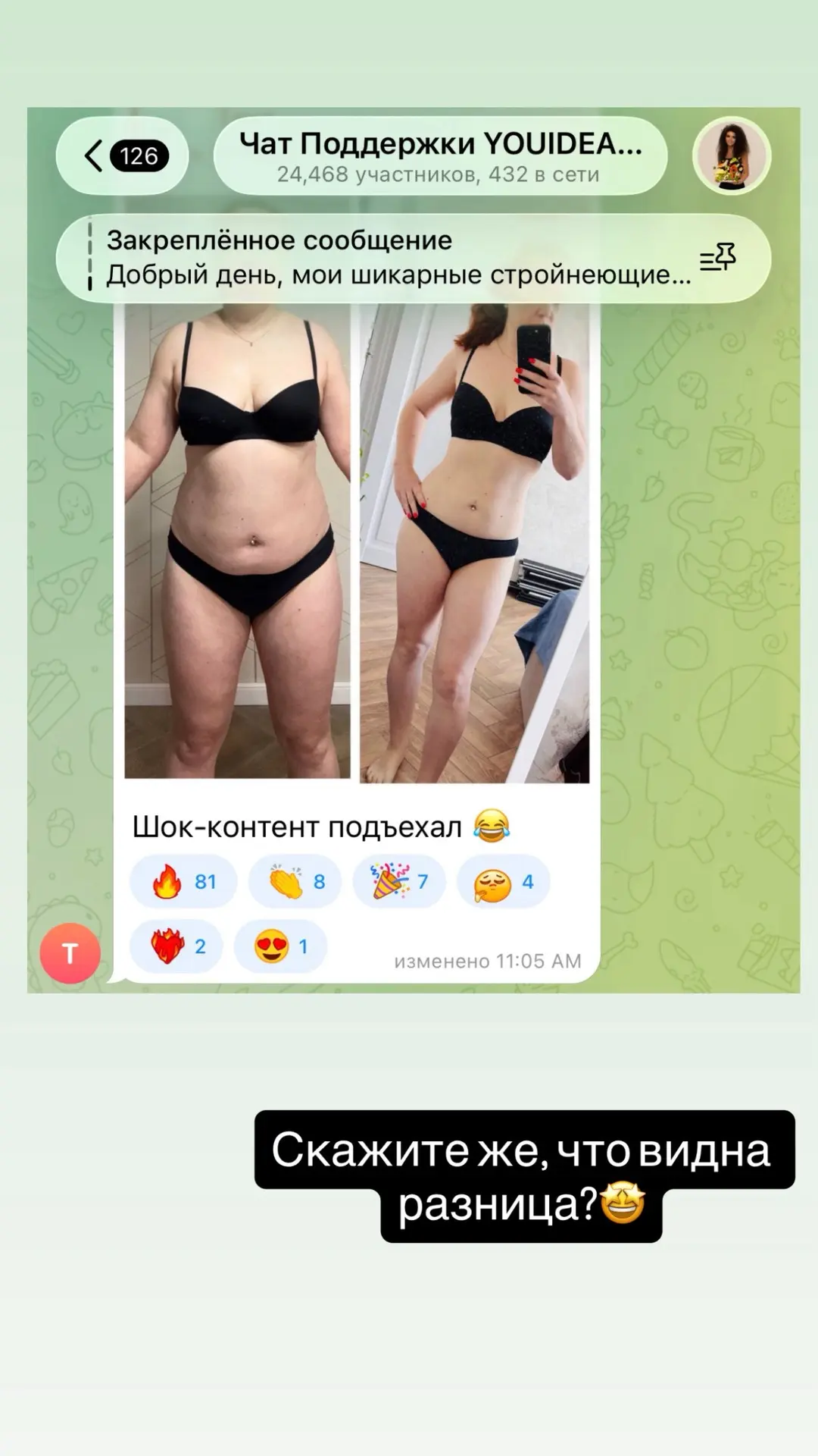 Изображение из сообщения канала