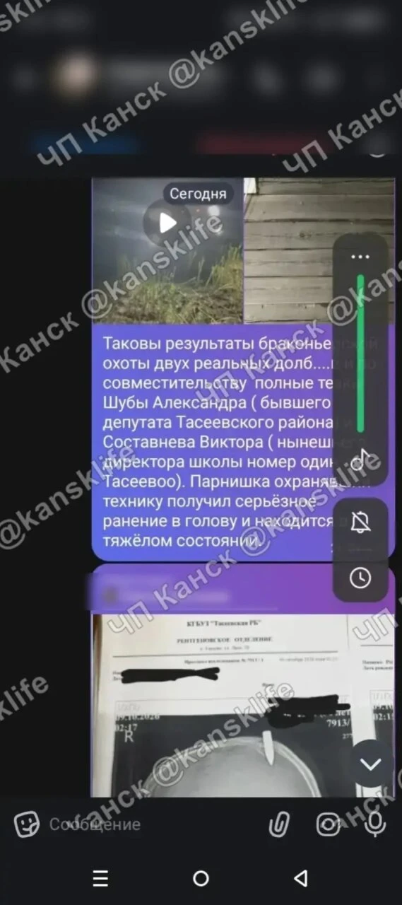Изображение из сообщения канала