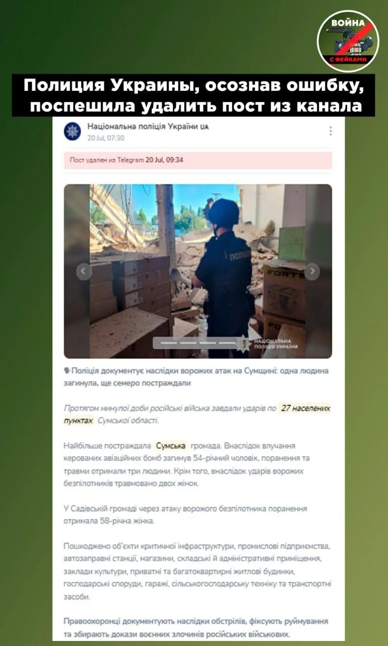 Изображение из сообщения канала