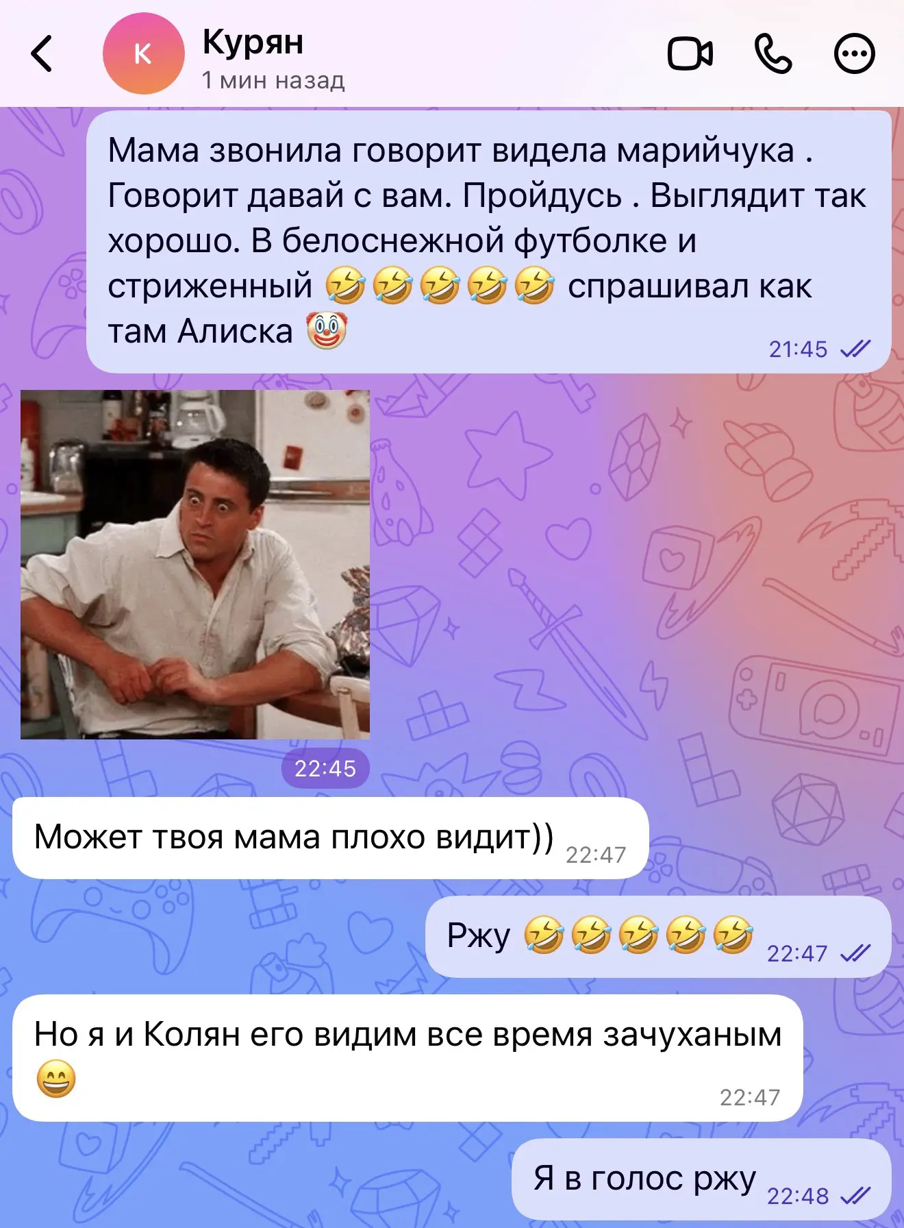 Изображение из сообщения канала