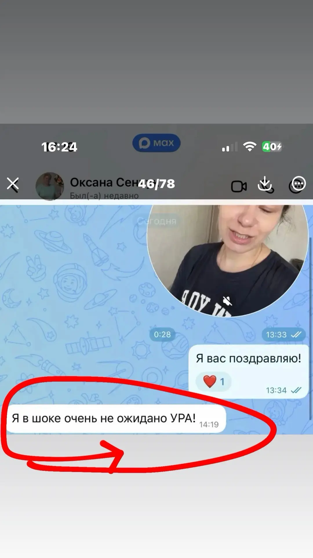 Изображение из сообщения канала