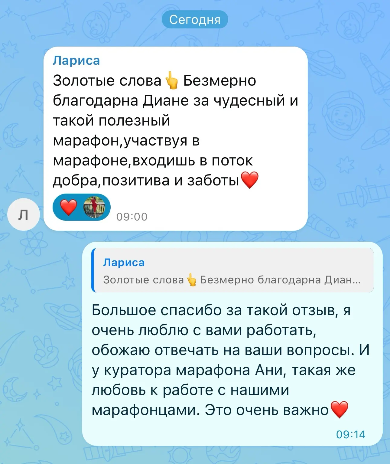 Изображение из сообщения канала
