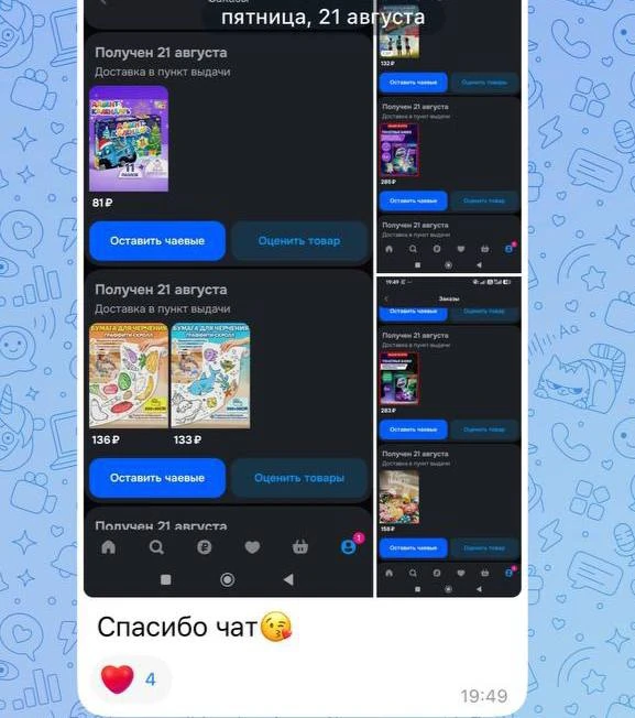 Изображение из сообщения канала