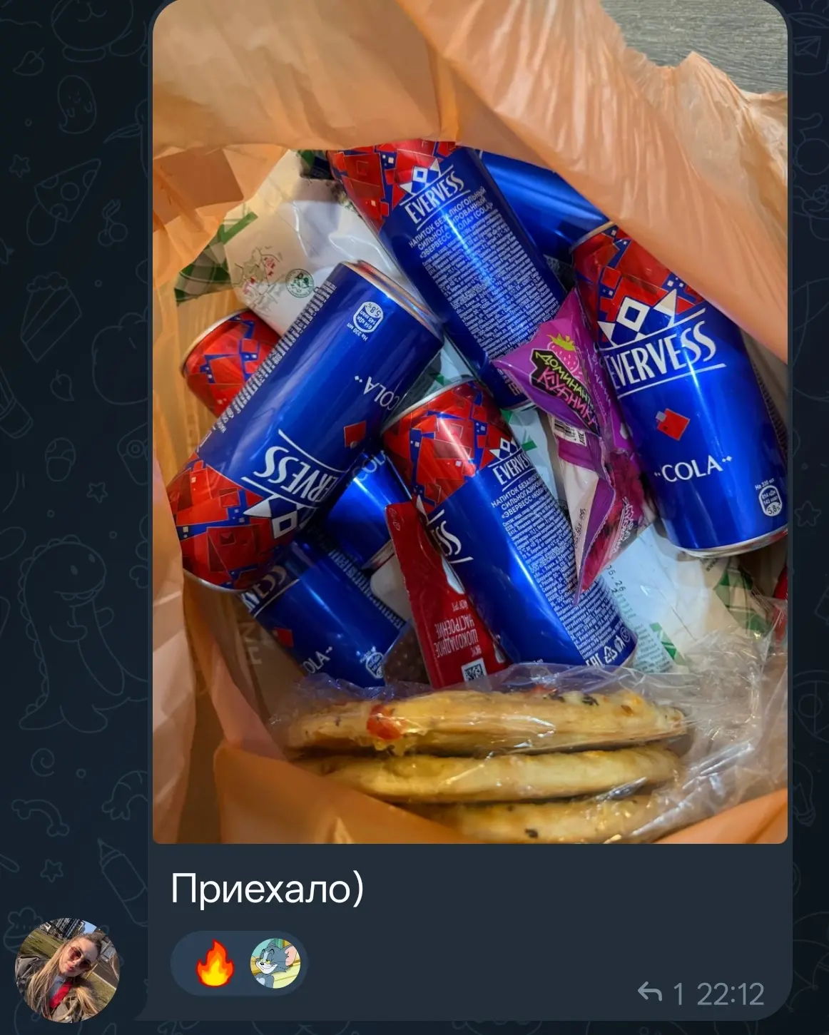 Изображение из сообщения канала