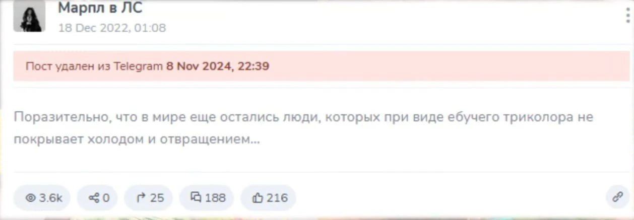 Изображение из сообщения канала