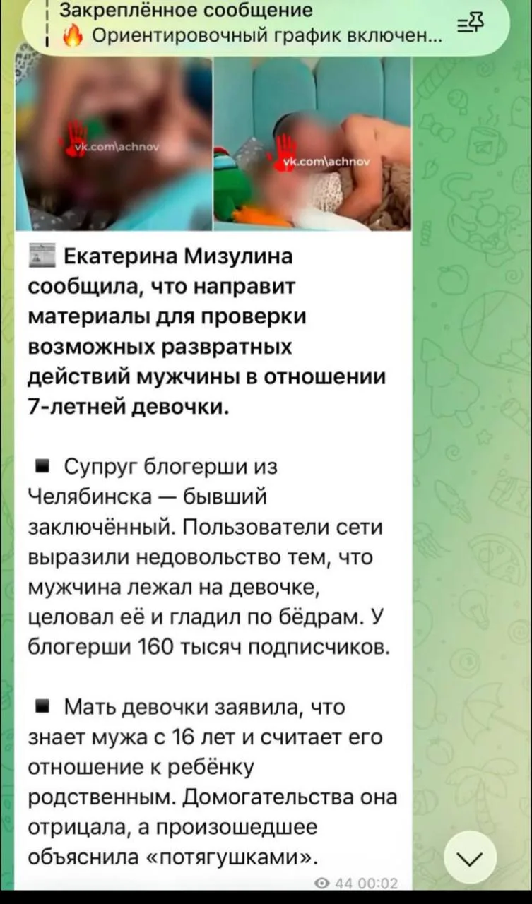 Изображение из сообщения канала