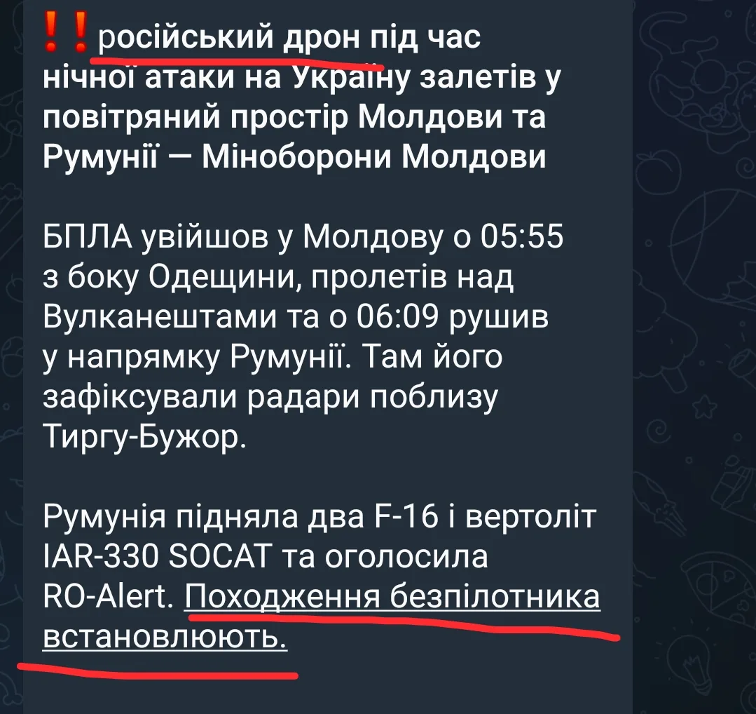 Изображение из сообщения канала