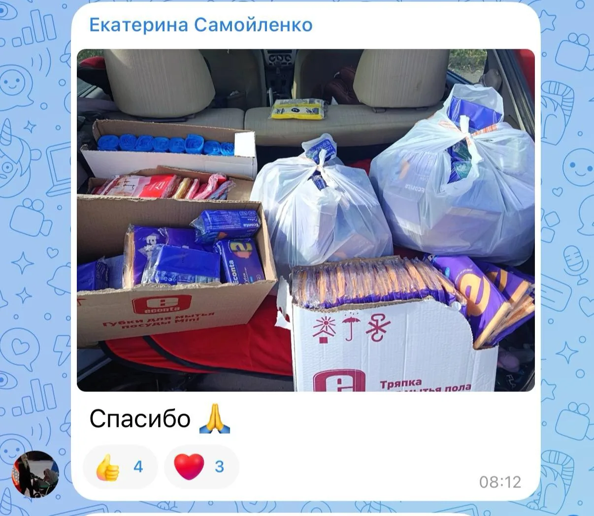 Изображение из сообщения канала