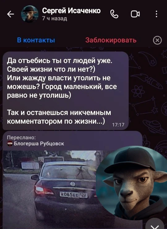 Изображение из сообщения канала