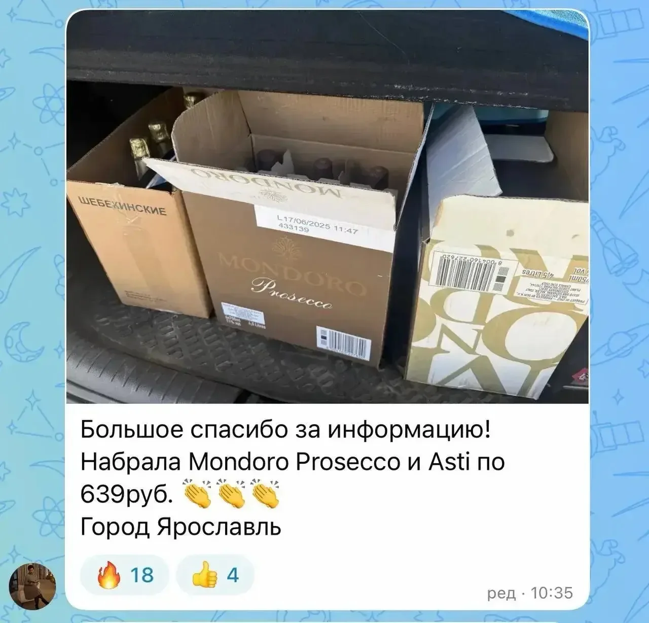 Изображение из сообщения канала