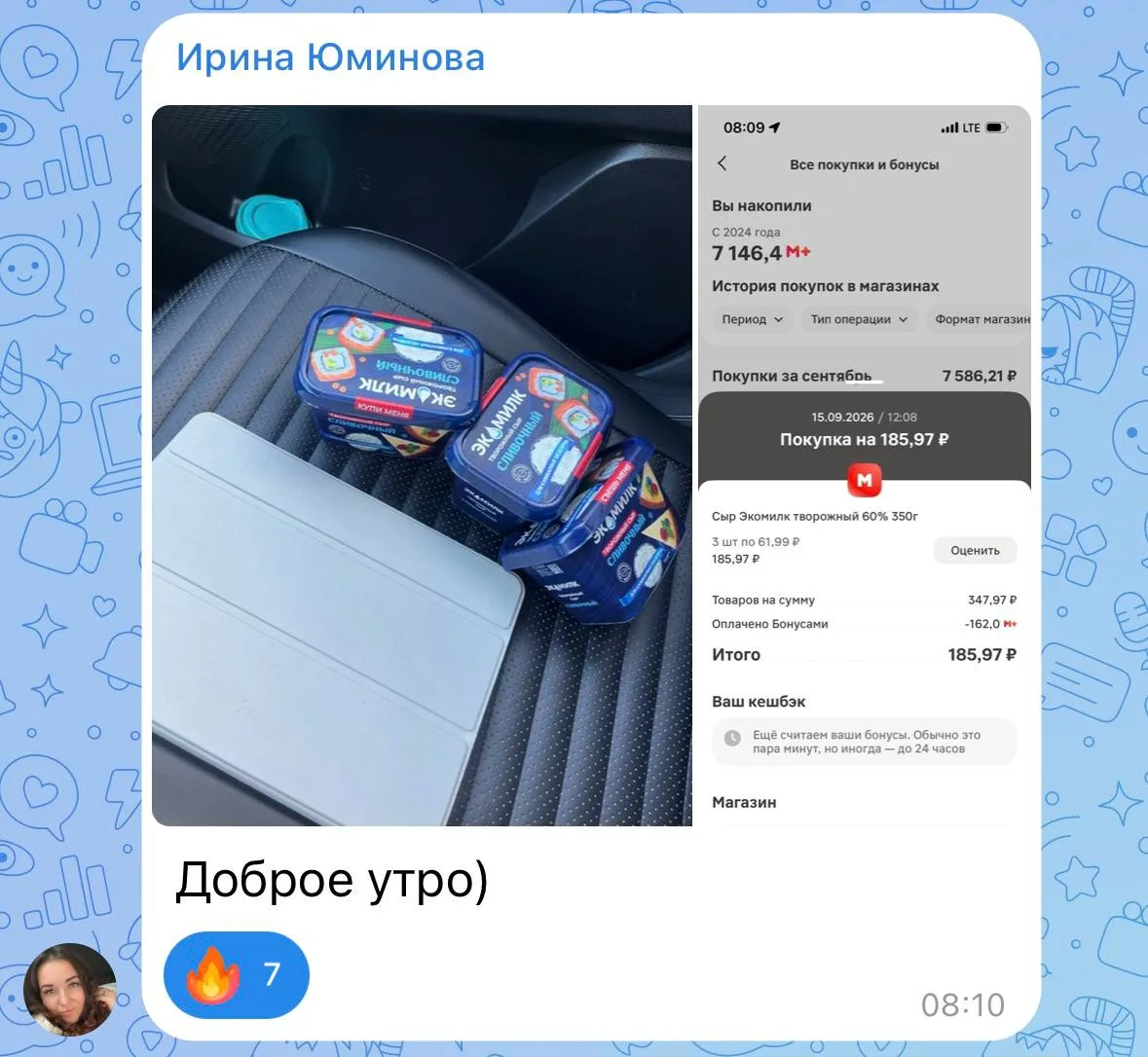 Изображение из сообщения канала