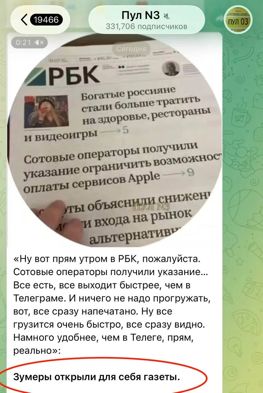 Изображение из сообщения канала