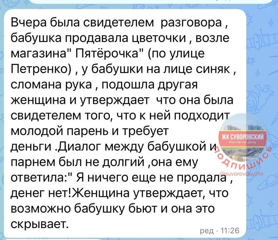 Изображение из сообщения канала