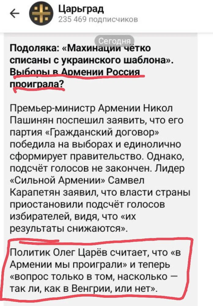 Изображение из сообщения канала