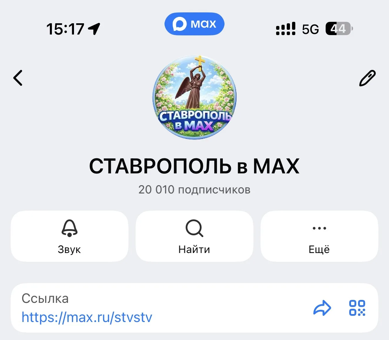 Изображение из сообщения канала