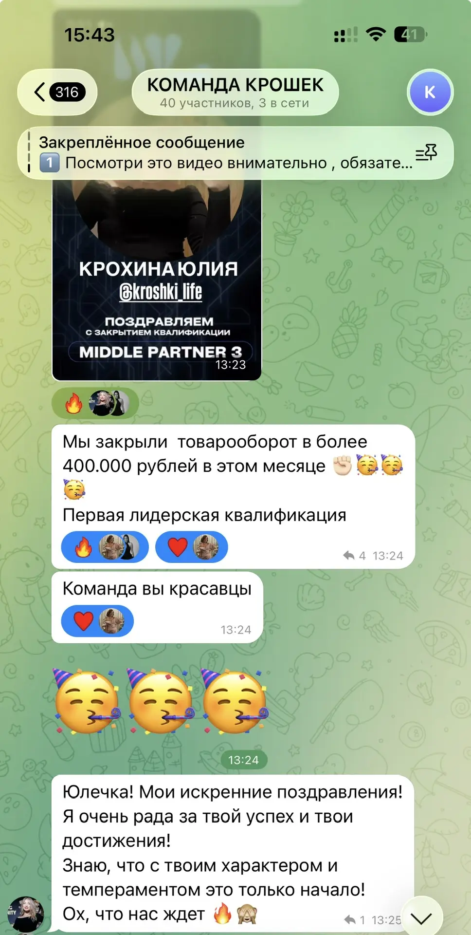 Изображение из сообщения канала