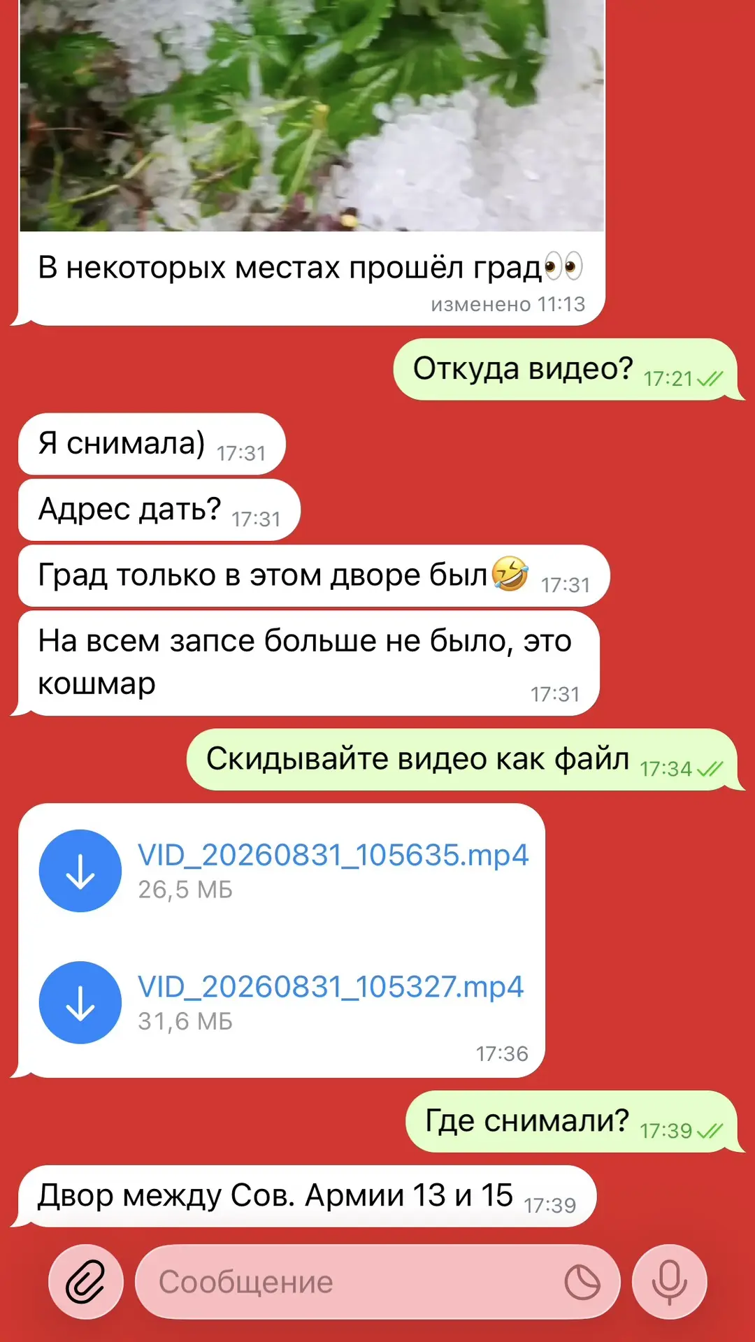Изображение из сообщения канала