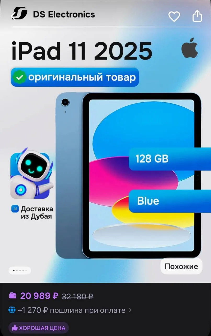 Изображение из сообщения канала