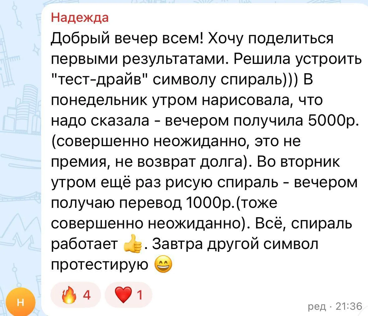 Изображение из сообщения канала