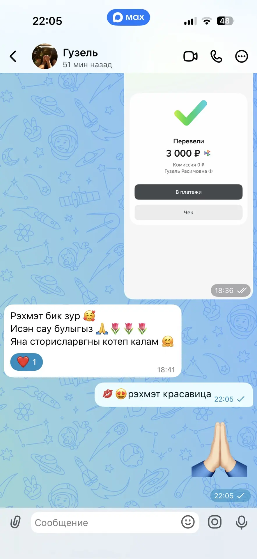 Изображение из сообщения канала