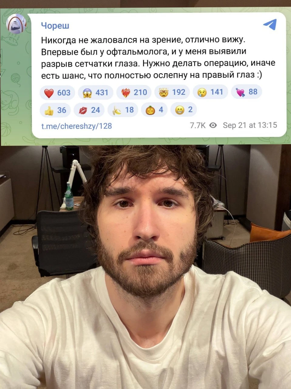 Изображение из сообщения канала