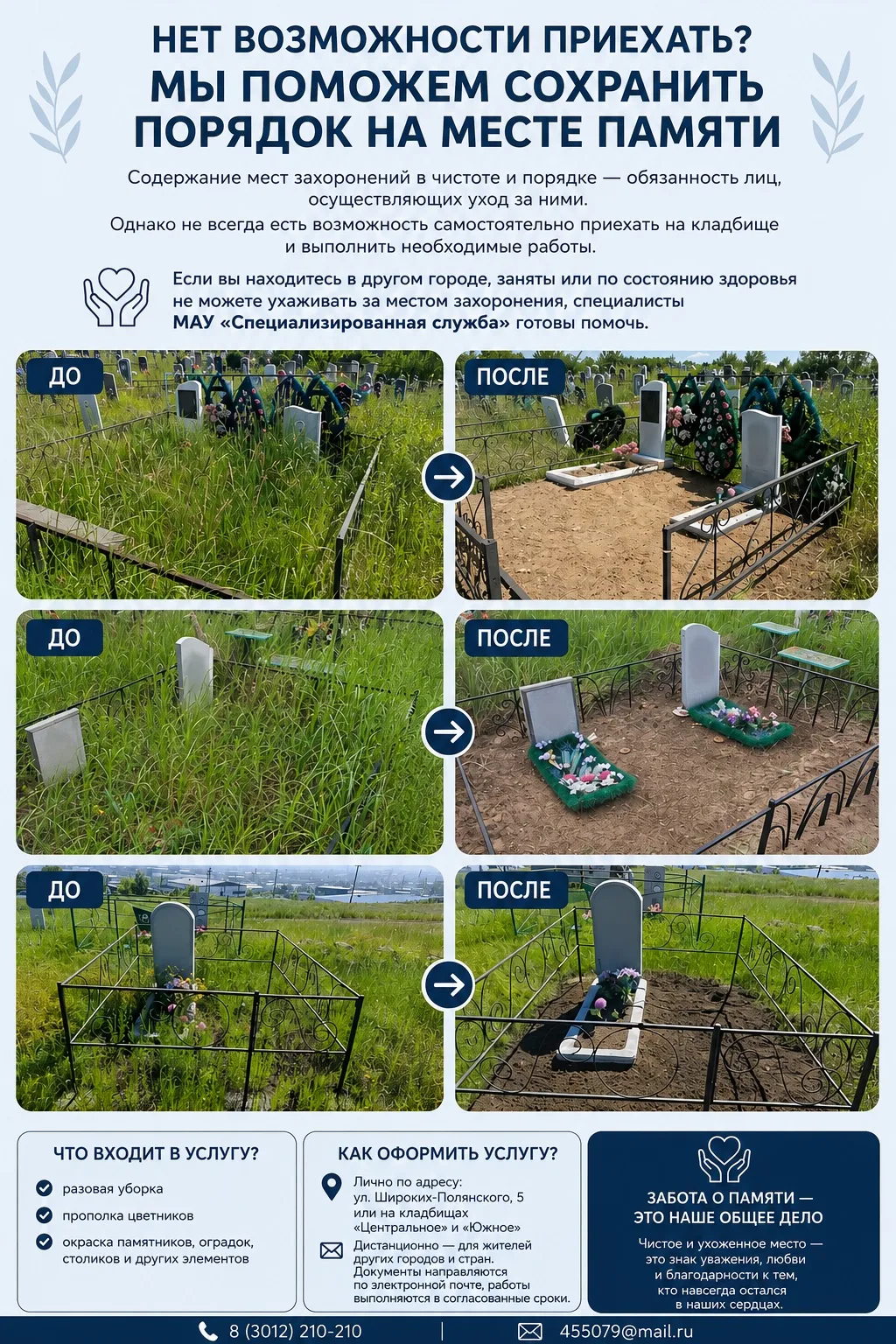 Когда нет возможности приехать: кто поможет сохранить память о близких