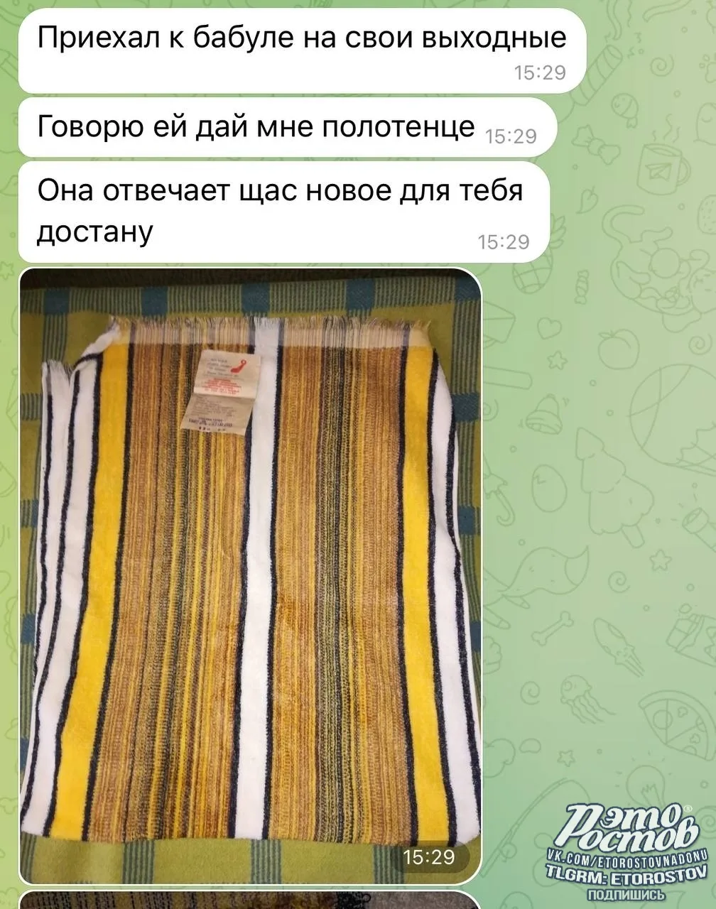 Изображение из сообщения канала