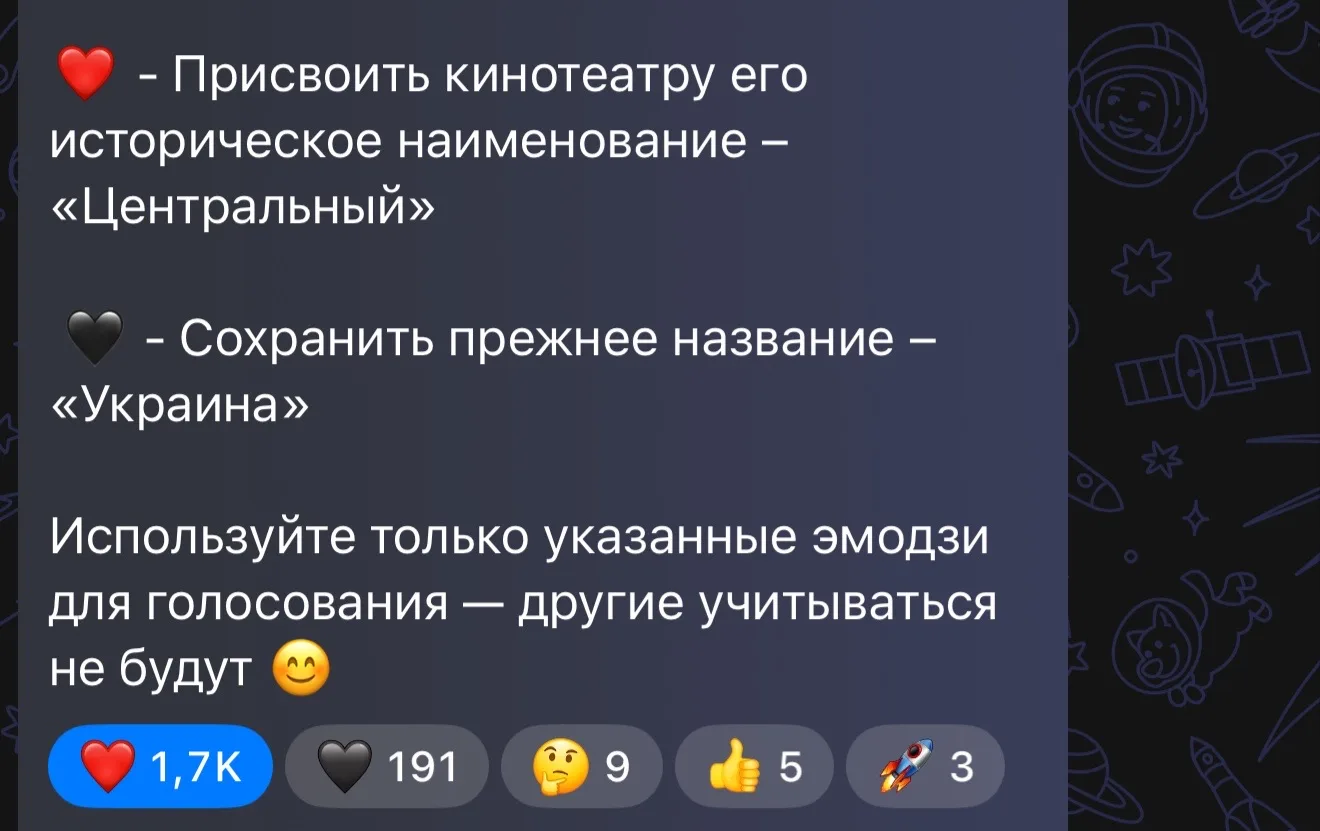 Изображение из сообщения канала