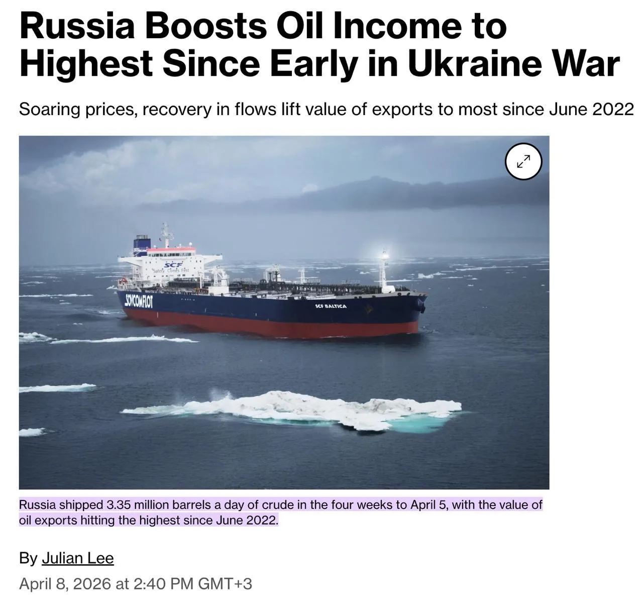 Изображение из сообщения канала