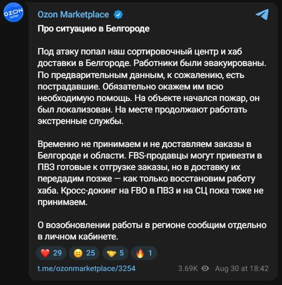 Изображение из сообщения канала