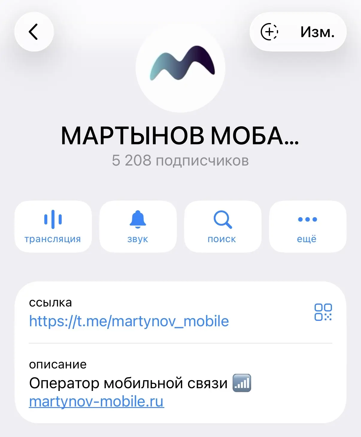 Изображение из сообщения канала