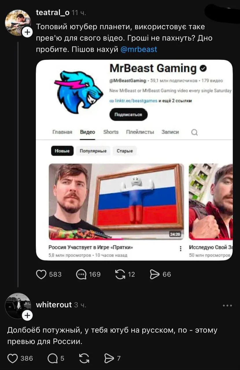 Изображение из сообщения канала